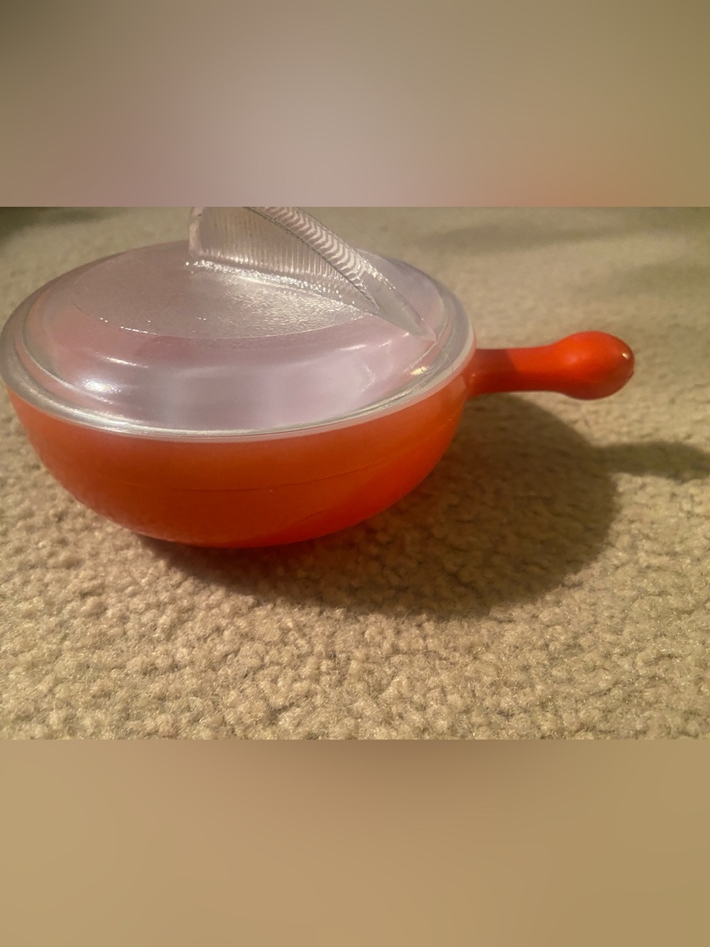 Glasbake handled casserole with lid